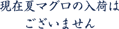 現在夏マグロの入荷はございません。